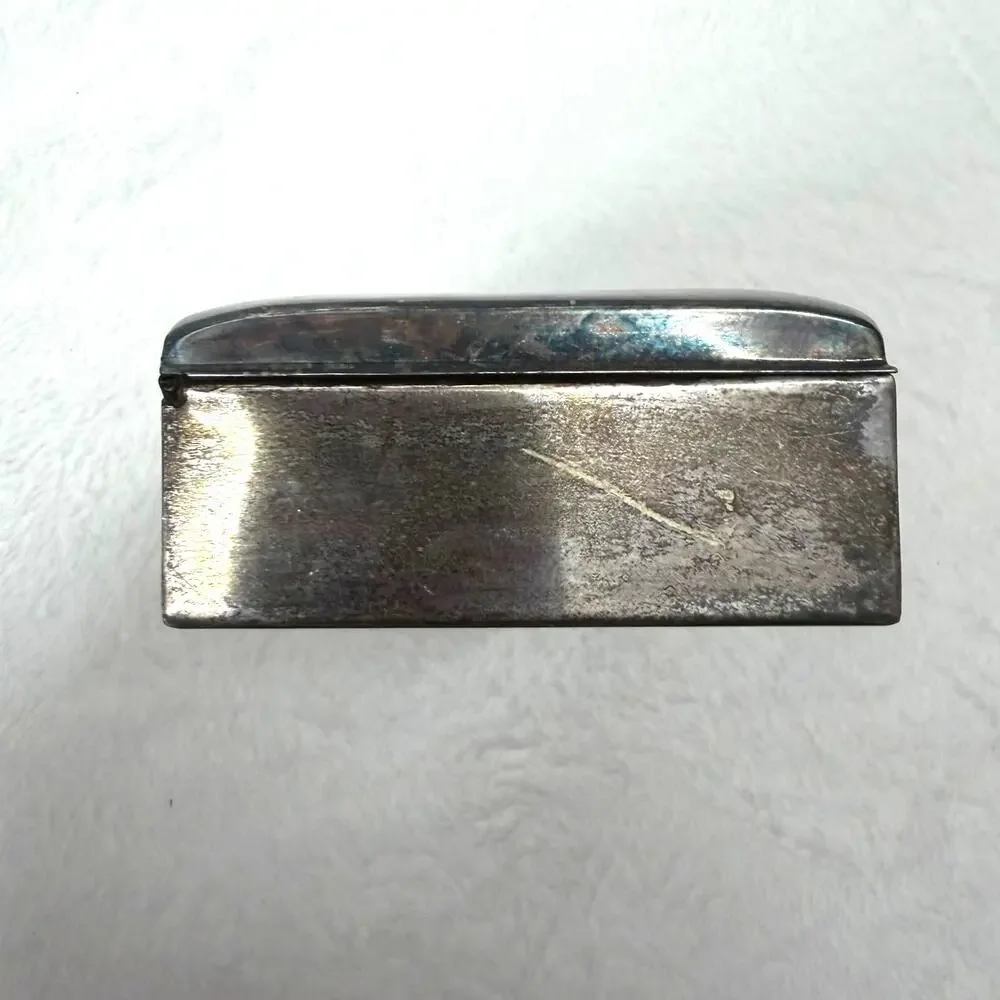 EPCA Poole Silver‎ Co 1899 Wood Lined Cigar Box Hinged Lid Trinket Jewelry